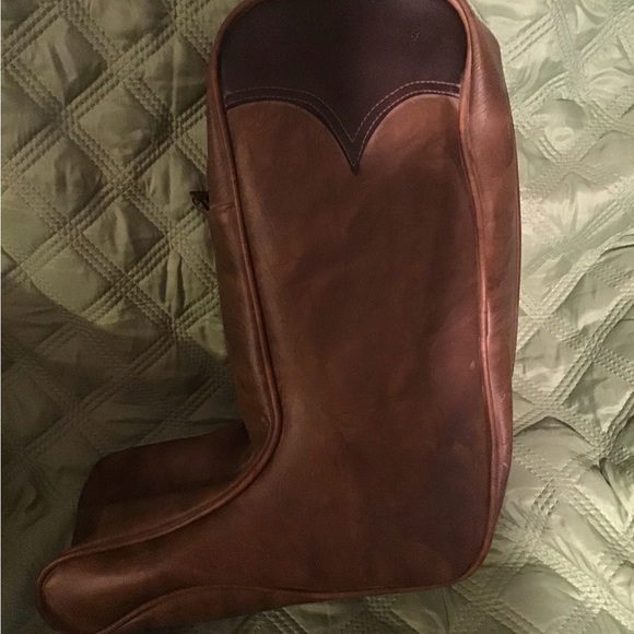 Faux leather boot carrier storage dust cover cowgirl boots zippered - Picture 5 of 9